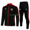 Manchester United Ensemble Vestes d'Entraînement 21-22 Noire Pour Homme